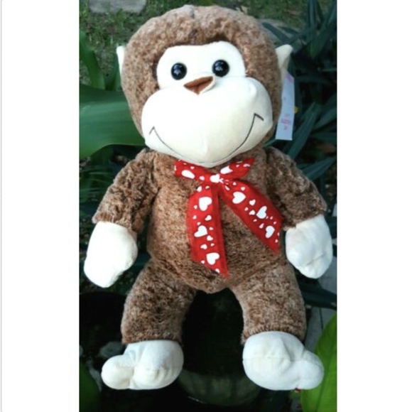 valentine's day monkey stuffed animal